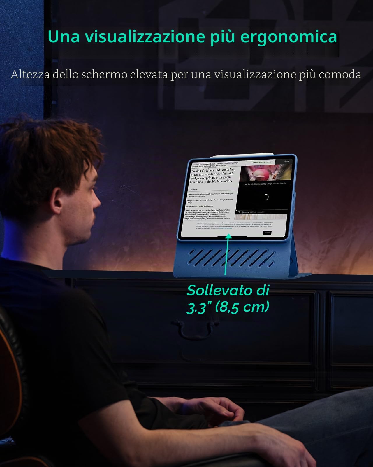 ESR Custodia per iPad Pro 12.9 (6a/5a Generazione, 2022/2021), Blu