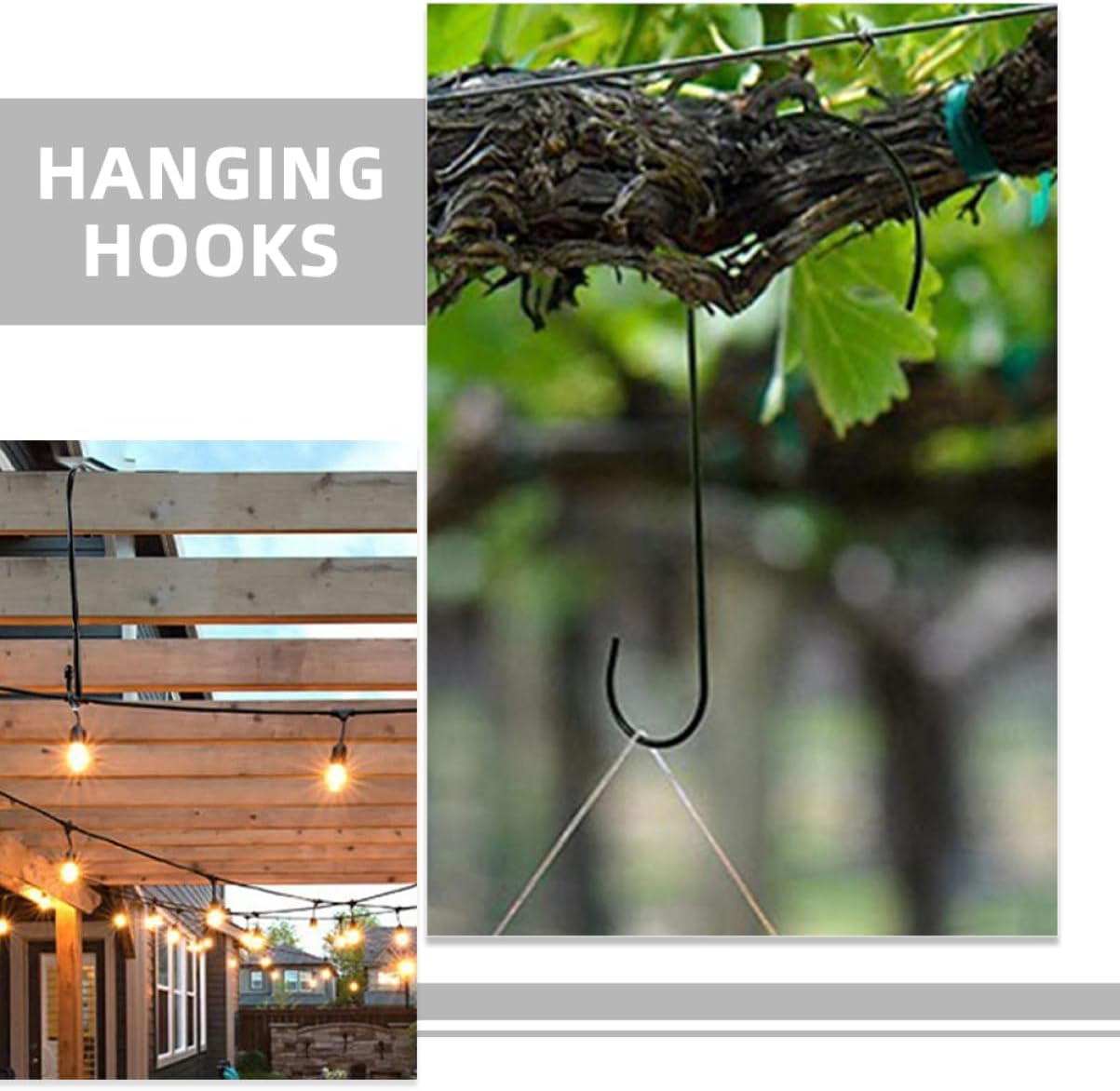 10pcs Multi-Functional Hanging Hooks for Garden Plant Extension Hooks for Bird Feeders and Flower Pots Construction Easy to Use