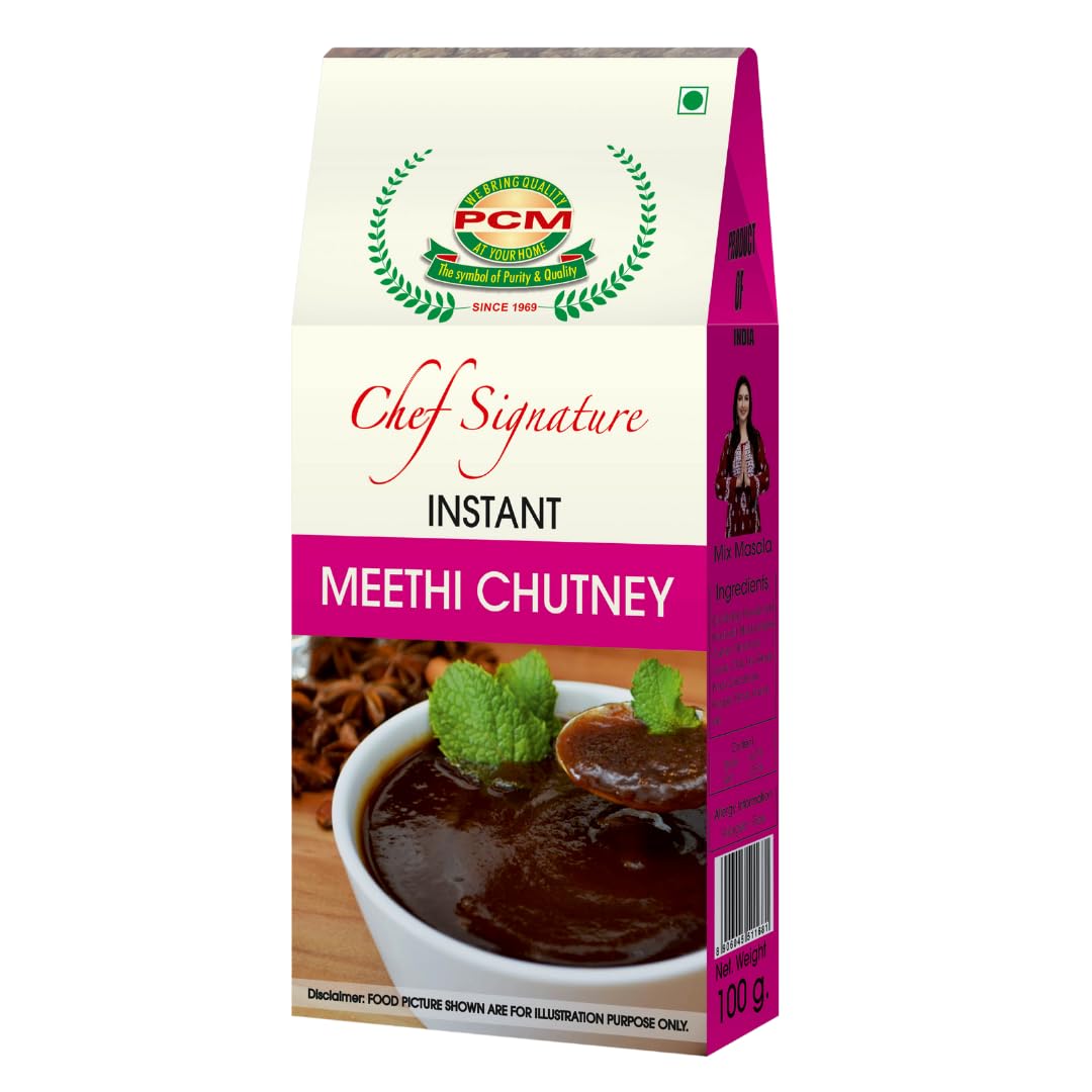 PCM WE BRING QUALITY At Your Home The Symbol of Purity & Quality Chef Signature Meethi Chutney Mix,Pack Of 1 X 100G-Authentic Delhi Chutney For Dahi Bhalla And Chaat (B09DYMN7F7) Amazon Price History, Amazon Price Tracker