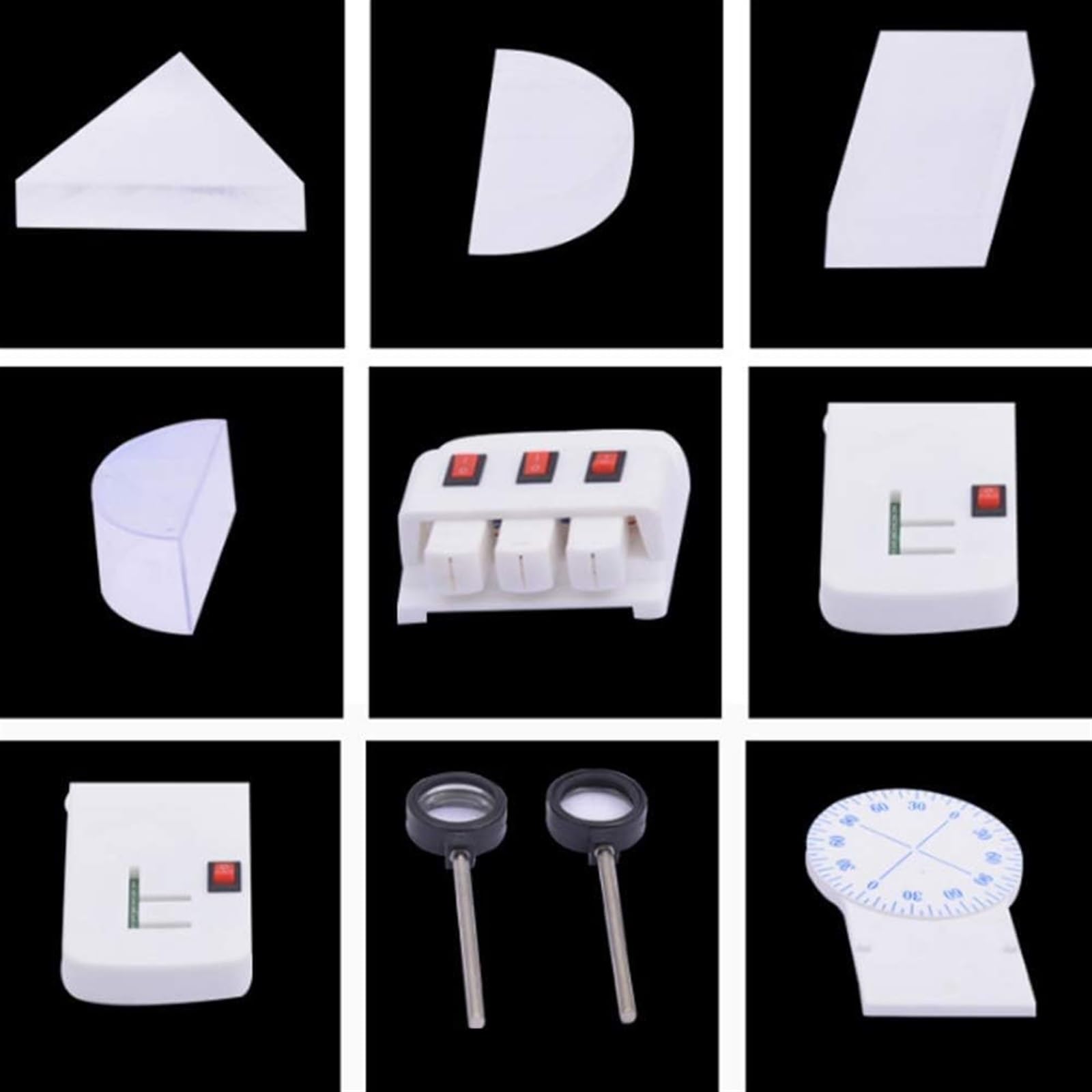 Kit De Experimentos Banco Óptico For Investigación Leyes Imágenes Lentes, Equipo Laboratorio Física Óptica Cóncavas Y Convexas