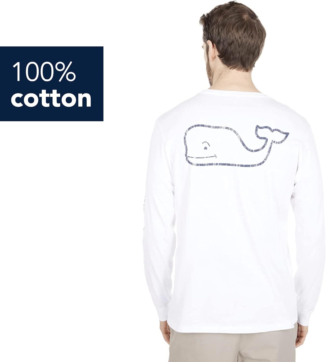 vineyard vines Men's Long Sleeve Vintage Whale Pocket T-Shirt - Image 5
