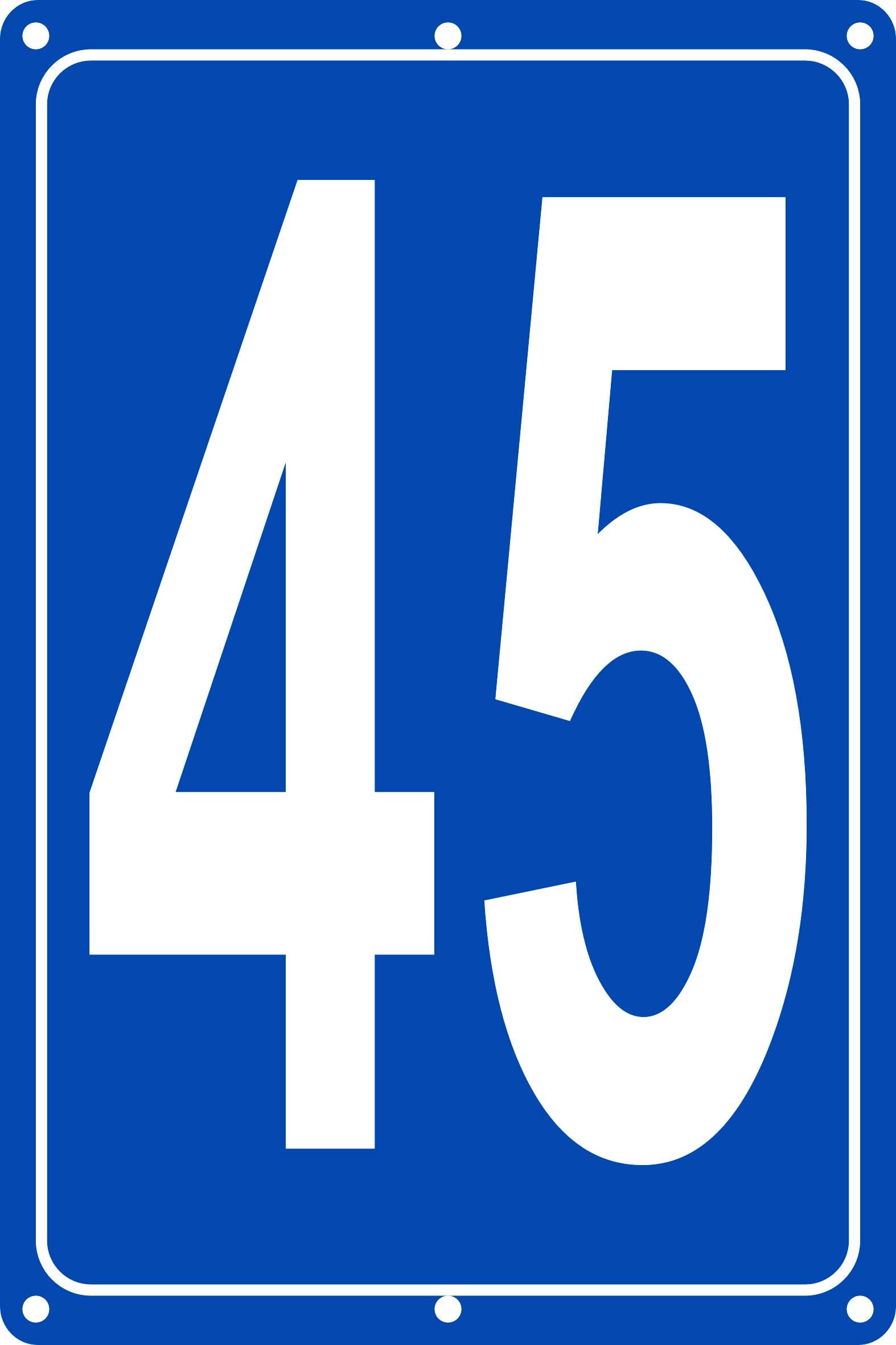 Numbered Signs 0-20, Aluminum Number Signs for Tennis Court, 12x8 inches Signage for Parking Lots and Public Spaces, Weatherproof and Easy to Install