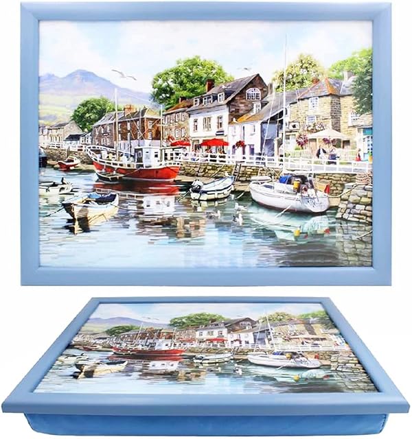 The Leonardo Collection Old Harbour Cushioned Lap Tray, Multicolour, 44x34x6cm, LP94228