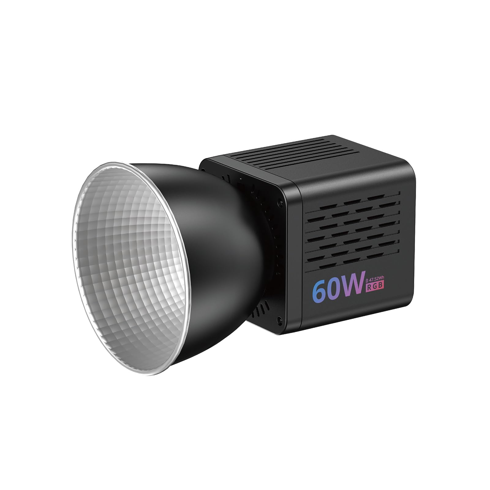 ULANZI C60 60W RGB LED Videoluce, COB Videoluce 2500K-6500K, CRI95+/20 Modalità di luce/Mini Bowens Mount, Batteria ricaricabile da 3300mAh & DC/Carica rapida di tipo C-PD, per YouTube, Fotografia