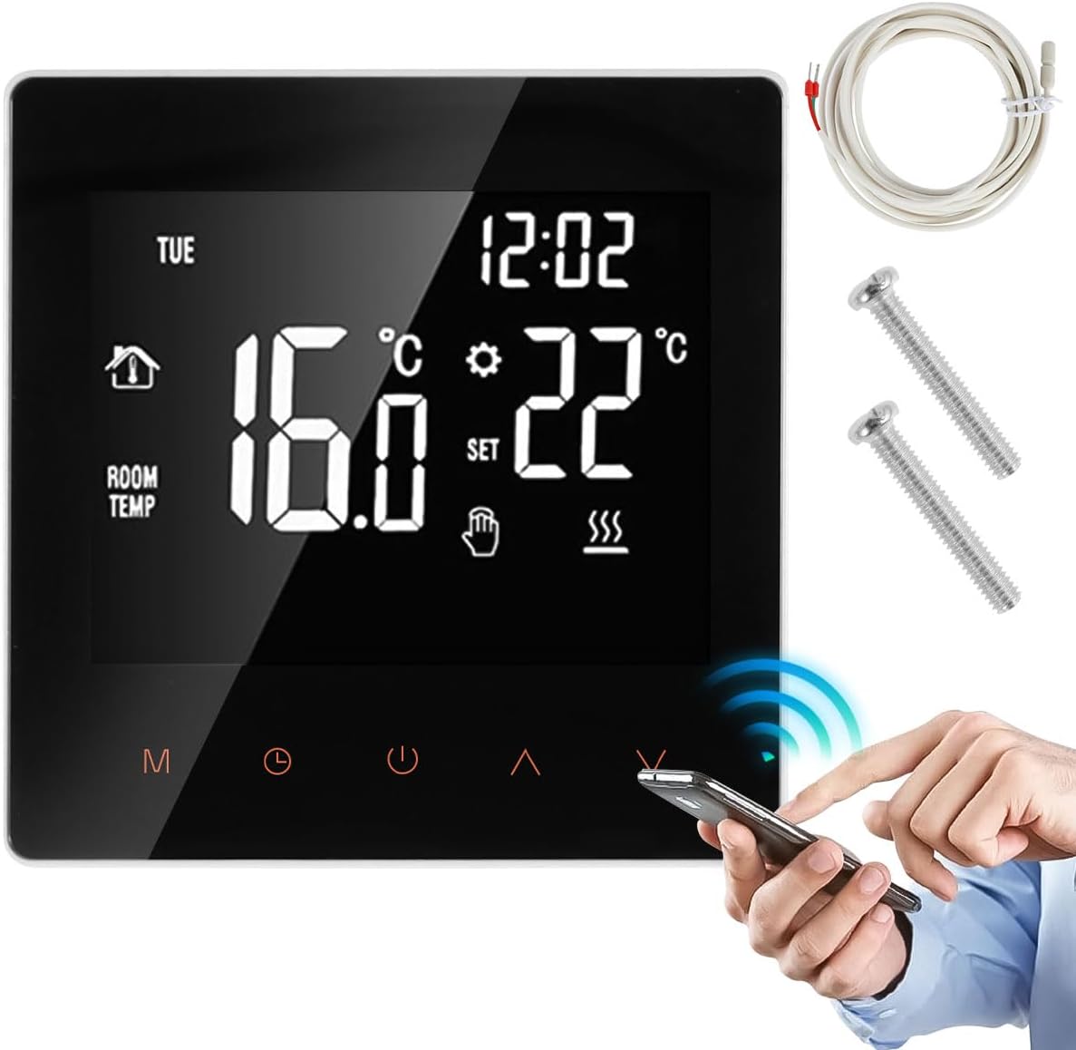 Digital Smart Thermostat with Touchscreen Color Display, Programmable