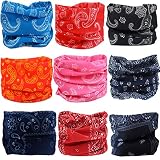 KALILY 12pcs/9pcs/6pcs Headband Bandana - Face Mask Headwear Neck Gaiter Shield Scarf