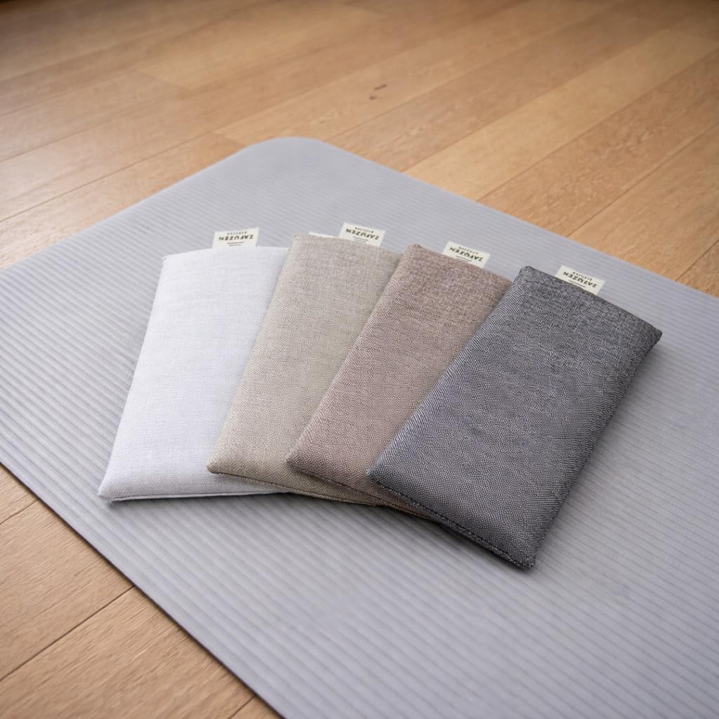 Pack 4 Almohadas para Ojos con Lavanda para Yoga – Core Set | Pack de 4 sacos de semillas para ojos en algodón, con arroz y flor de lavanda para yoga, savasana y estudios.