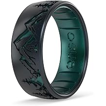 Enso Rings Etched Classic Silicone Rings - Etched Nature Collection - Comfortable and Flexible Design