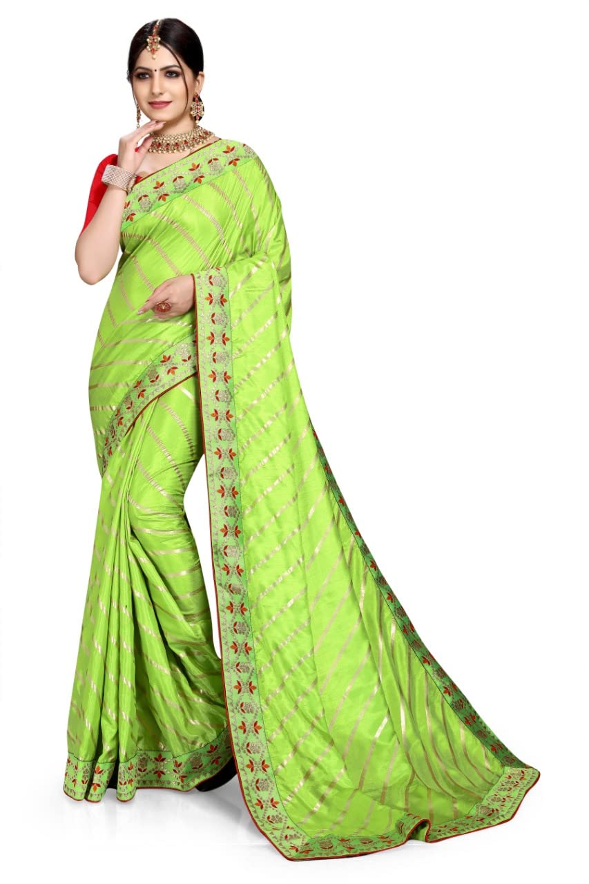 jayant creation Embroidered Leheria Dola Silk Blend Saree with unstiched blouse piece set