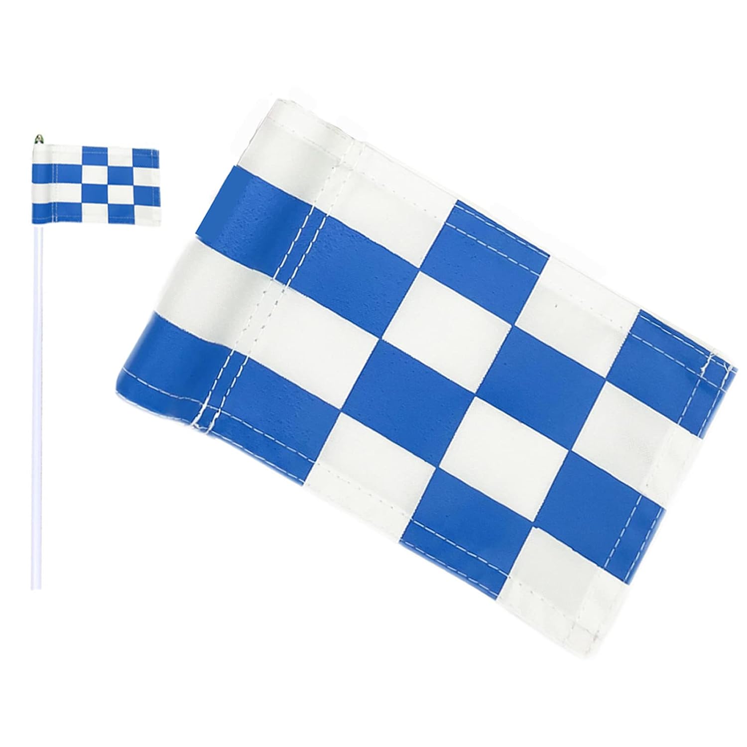 1 PCS Golf Putting Green Flags,Checkered Flags with Tube Inserted,Nylon