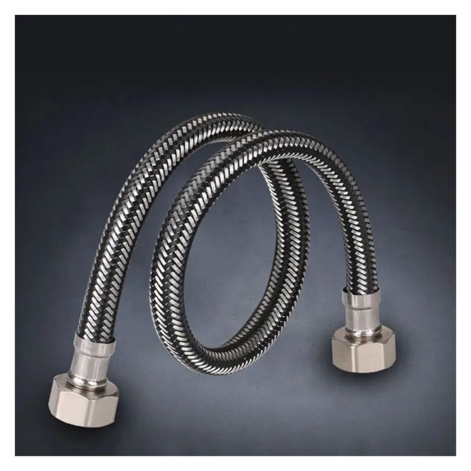 Manguera de ducha flexible de metal de 50 cm, manguera de baño de repuesto a prueba de fugas para inodoro y ducha, extensible y fácil de instalar