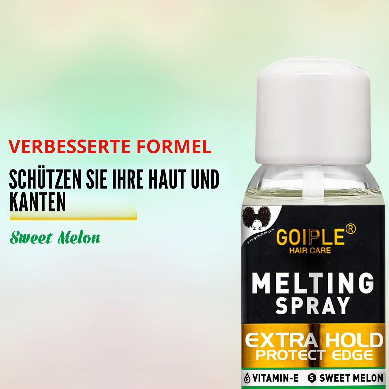 Lace Melting Spray Spray, für Spitze, ohne Klebstoff, Melting Spray, Wig, Randbürste, Fusionsspray für zusätzlichen Halt, 3,4 oz
