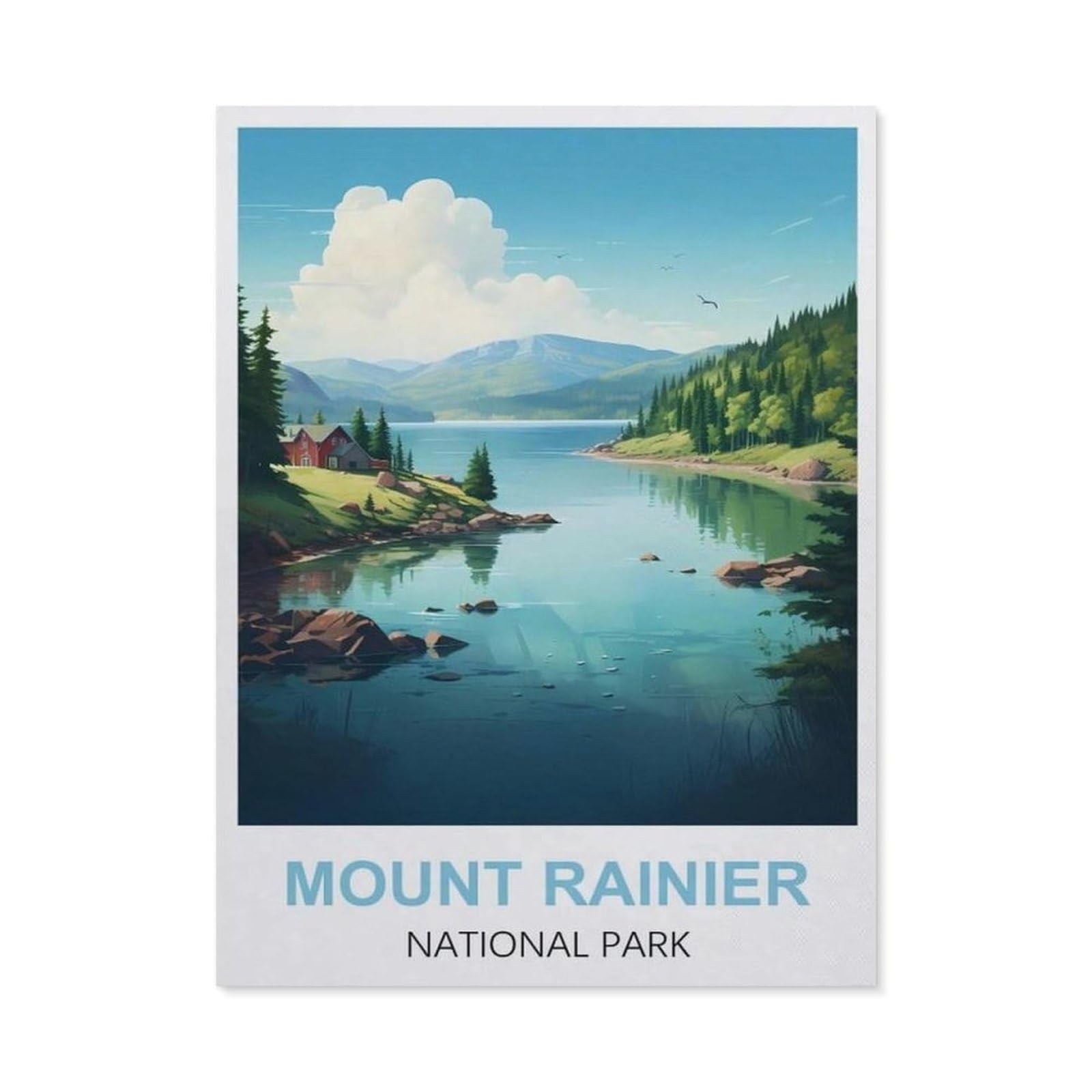Metal Signs，Mount Rainier National Park(15x30cm）