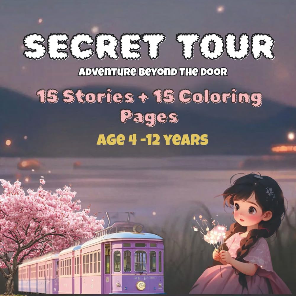 Coloring & Story Book: Secret Tour – Adventure Beyond the Door: 15 stories and 15 coloring pages for double the fun | this book invites children to ... 4 –12 years | 8.5 × 8.5 in (Square Format)