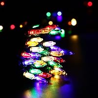 Vista 7 de Brizled - Luces para árbol de Navidad que cambian de color, 100 luces LED de 33 pies, conectables, 12 modos, color blanco cálido y multicolor