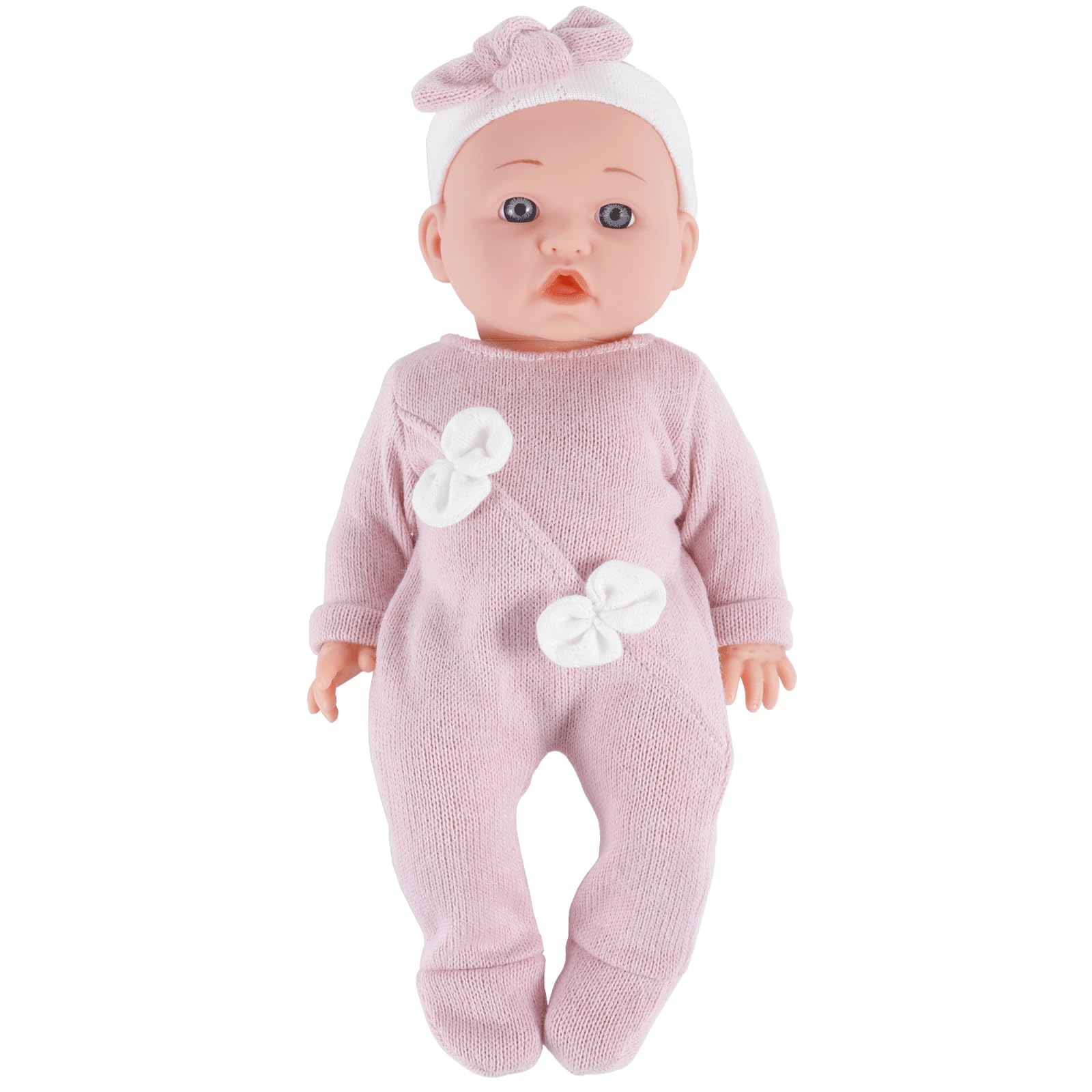 Ropa y accesorios de muñeca de 12 pulgadas con diadema, sombrero, calcetines, 4 paquetes para muñecas de 10, 11 y 12 pulgadas (no incluye muñeca) 7