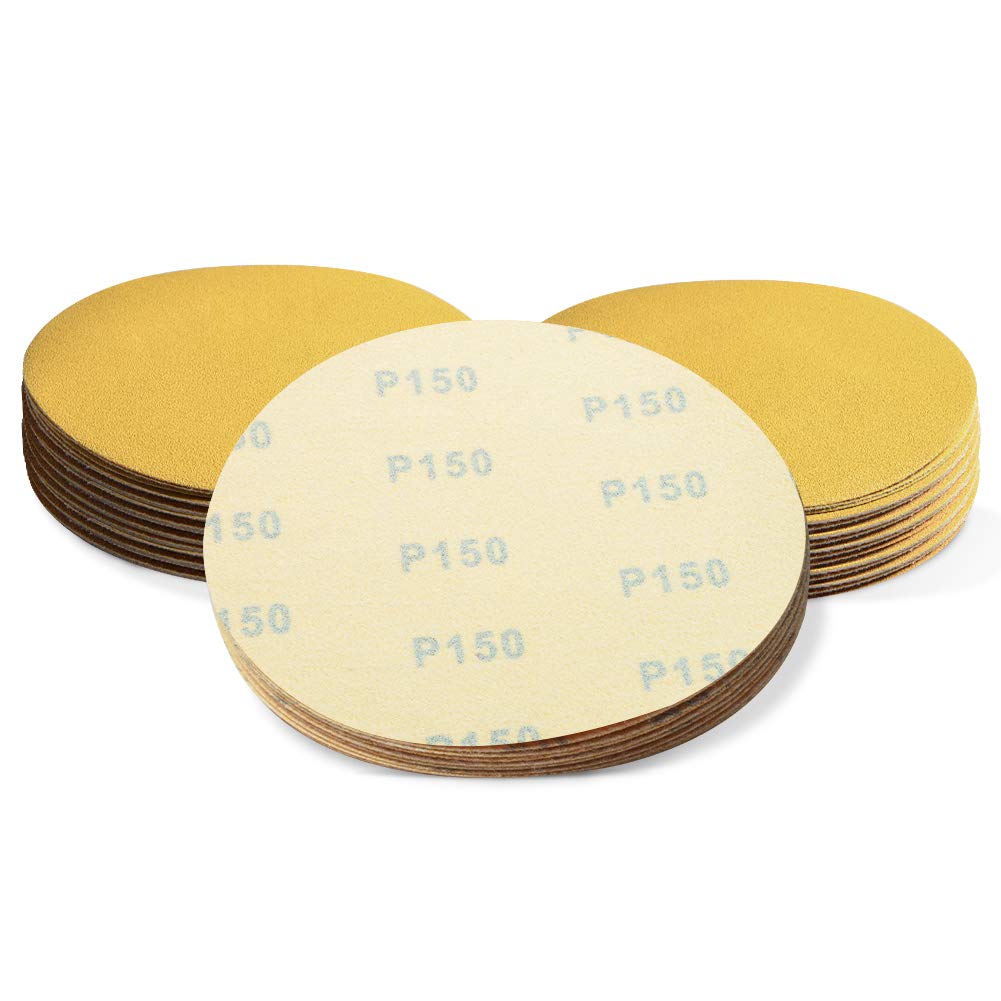Lot De 50 Disques Abrasifs De 150 Mm - Grain 120 - Pour Ponceuse Excentrique - 6 Trous - Pour Bois, Bois, Aggloméré, Métal
