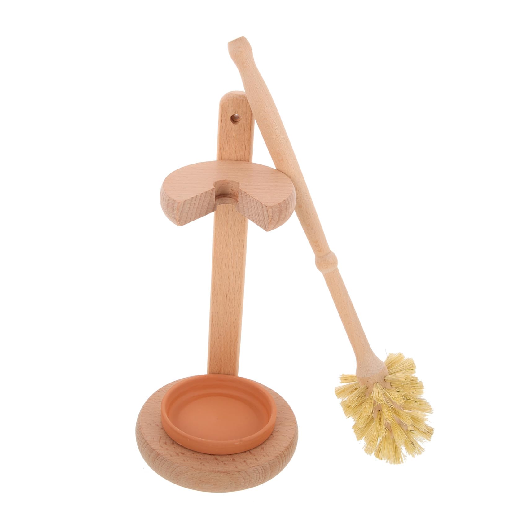 Brosse de toilette puissante et support céramique pour stopper les chutes de pot