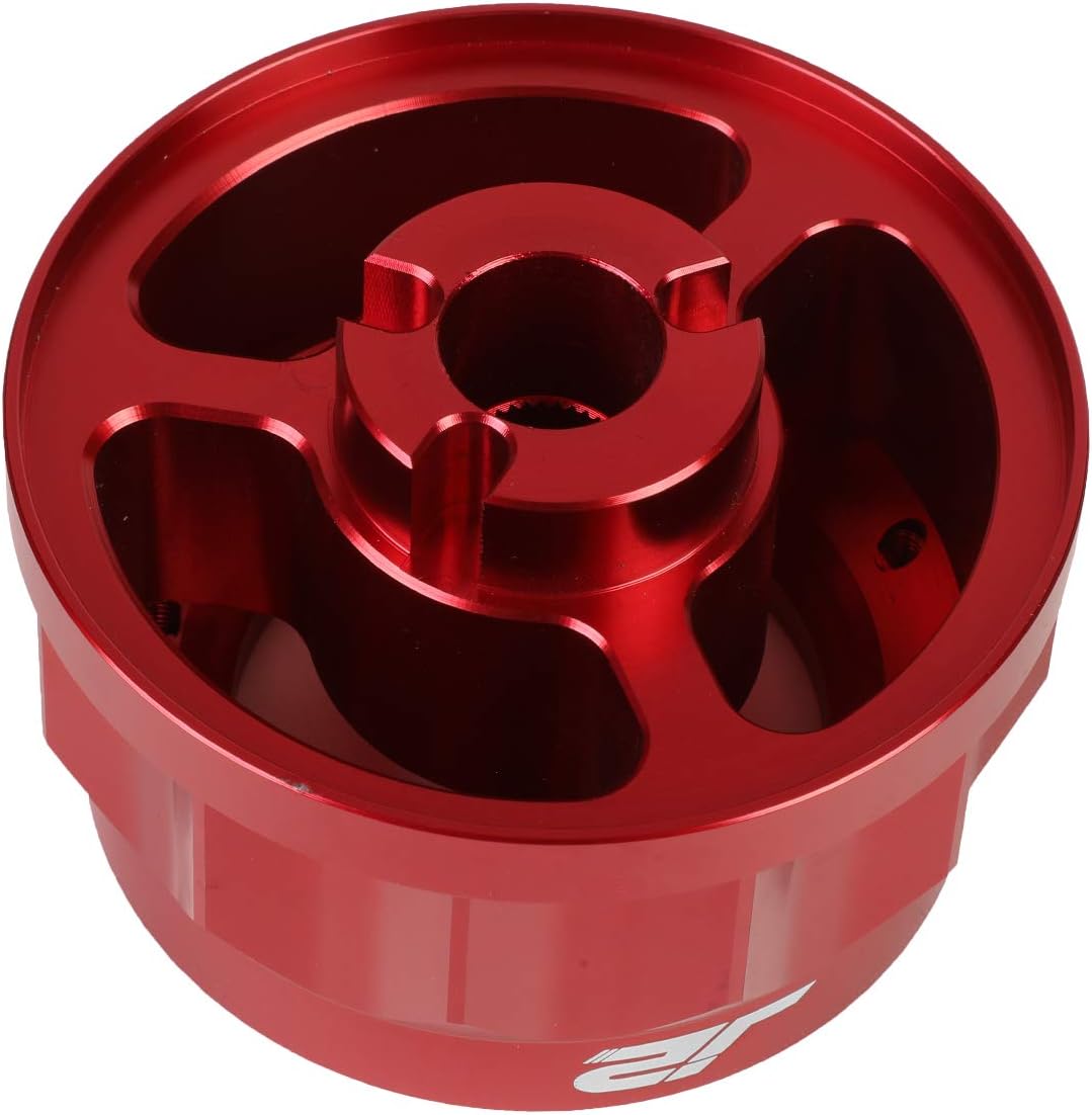 J2 Engineering J2-HUB-M1-RD 2" 6-Bolt Aluminum Steering Wheel Hub Adapter Red Compatible with 90-98 Talon / 90-03 Eclipse / 85-89 Galant Mighty Max