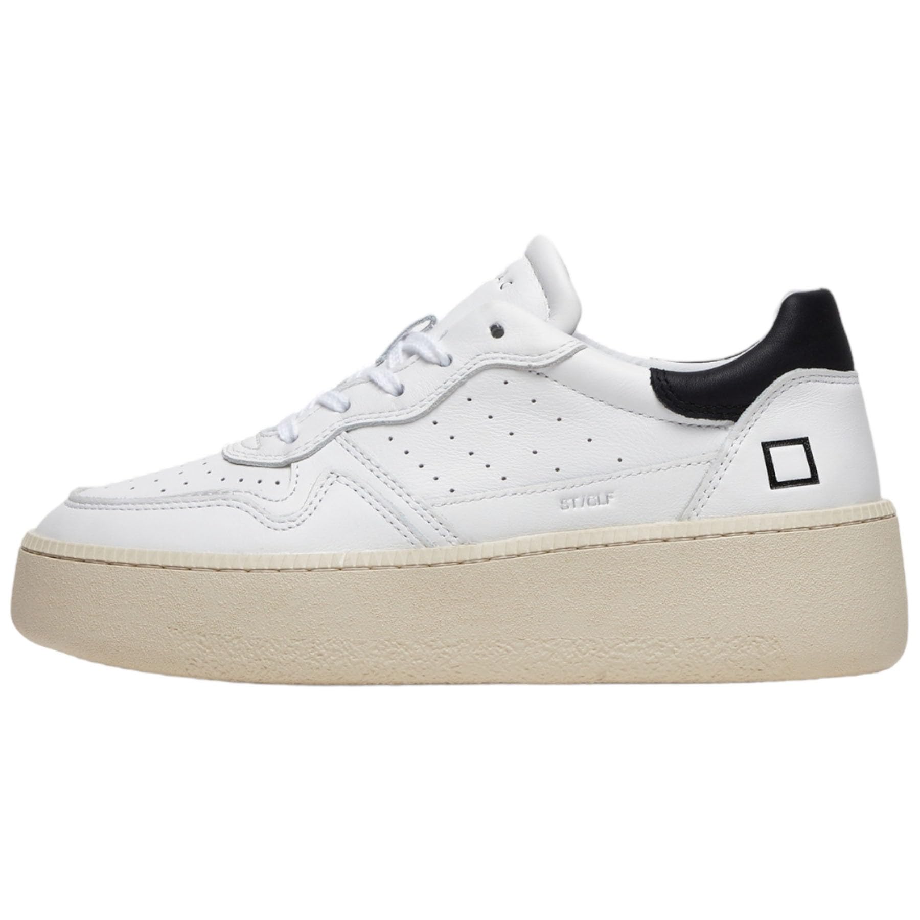 Date Woman Sneakers Platform Step White Black