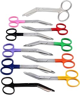 LAJA Imports Set of 10 Assorted Nurse Doctor EMT Lister Bandage Scissors 5.5