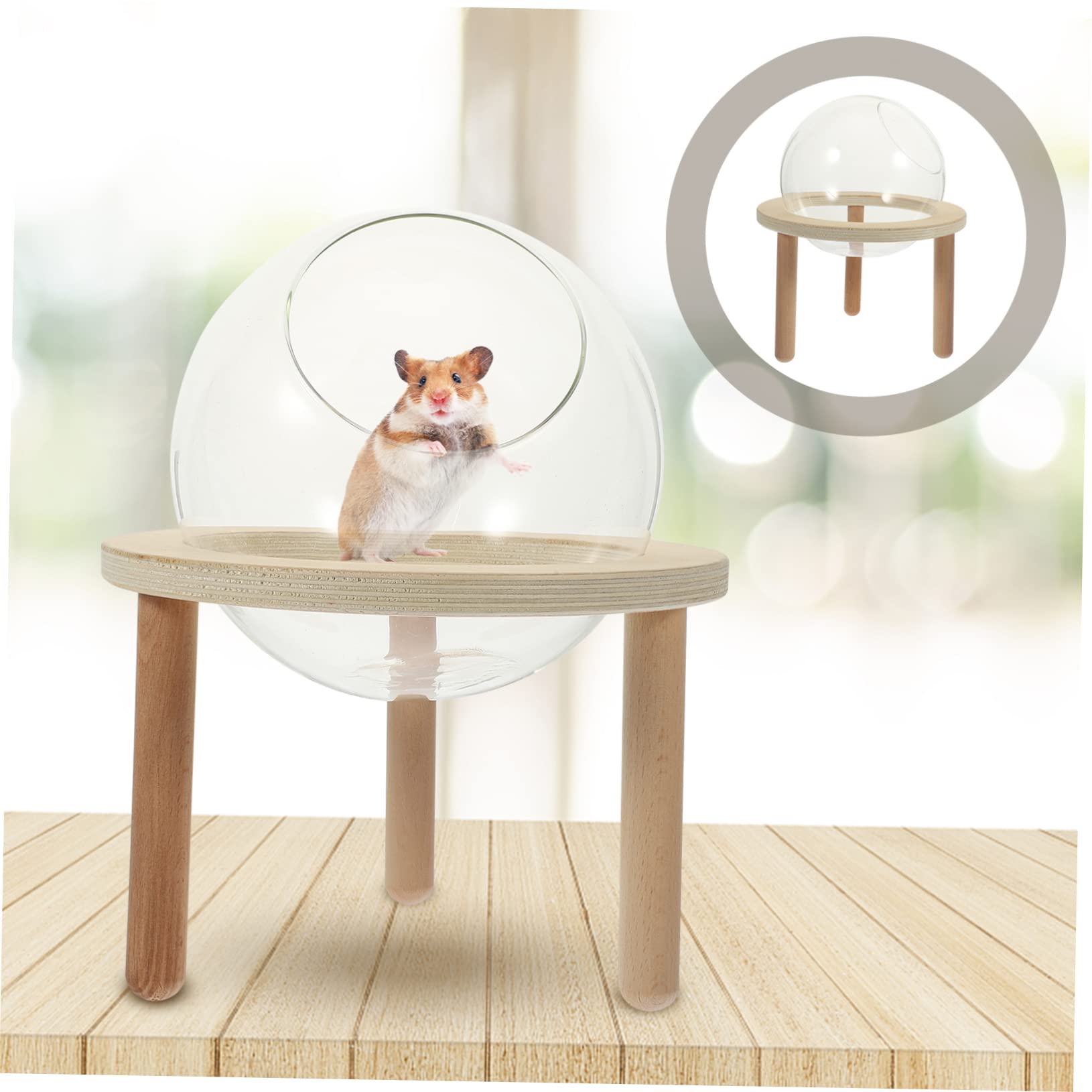 Transparentes Hamster Badezimmer aus Glas mit Verschleißfestem Sandbad für Kleines Haustier zur Nutzung im Haushalt und Baden