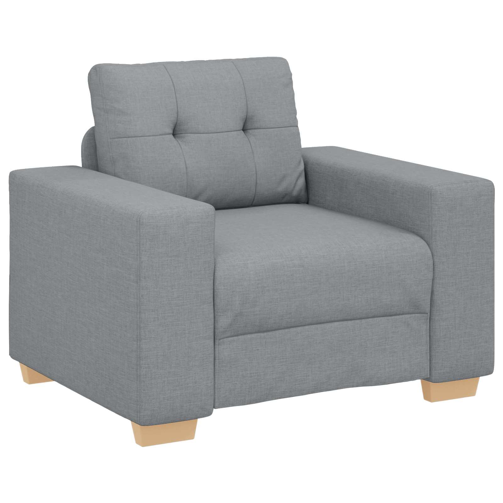 vidaXL Canapé 3 pcs Gris Clair 221 x 80 x 80 cm Tissu en Lin mélangé, Canapé en Lin Élégant, Mobilier Moderne pour Salon, Assise Stylée, Agencement Polyvalent