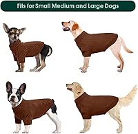 Vista 3 de Kuoser Suéter para perro pequeño, suéteres para perros pequeños, ropa de invierno para perros pequeños, niños y niñas, suéter de punto para perros