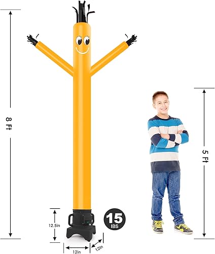 Miniatura 10 de MOUNTO Bailarín de marionetas de mosca de 8 pies con soplador de 13 hp juego completo (morado)