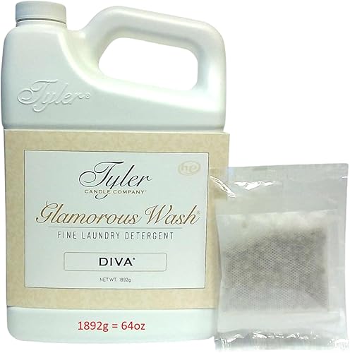 Vista 7 de Tyler Candle Company Glamous Detergente para ropa sucia, Diva 16 onzas líquidas/con bolsa individual de bolsita glamorosa