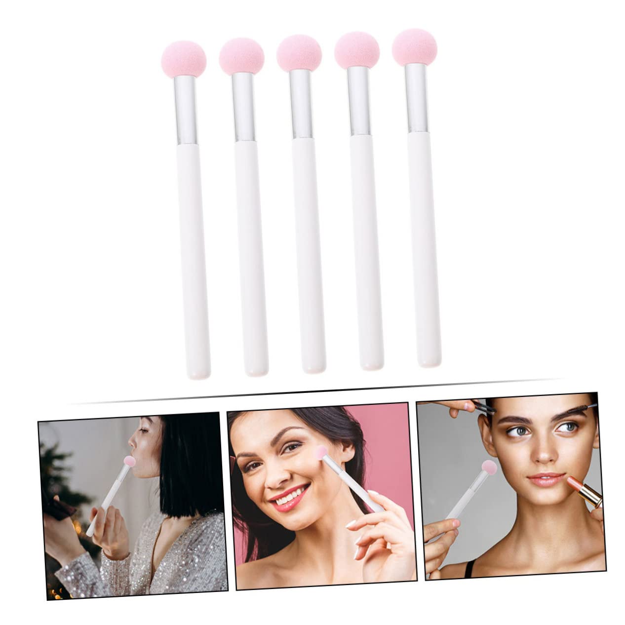 FRCOLOR 5 Set Di Strumenti Per Il Trucco Spugna Per Doppia Faccia Per Un'applicazione Liscia E Uniforme Spugna Per Il Trucco Di Bellezza 5 Pezzi*5