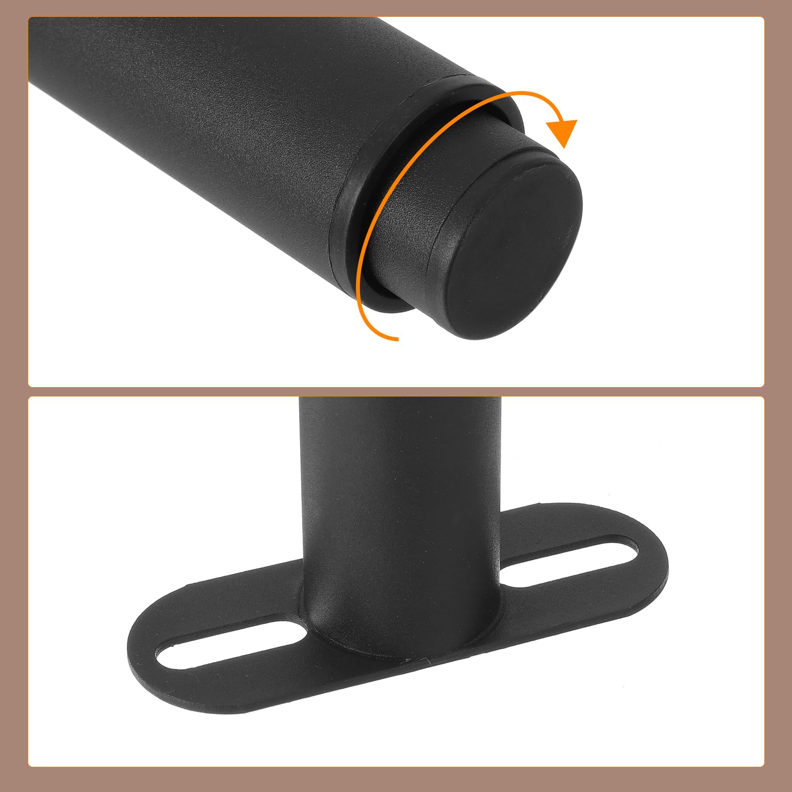uxcell Set di 2 gambe di supporto centrali in metallo regolabili in altezza totale da 45 cm, gambe di ricambio per telaio letto con base larga, gambe di supporto a doghe per letto, divano, mobili,