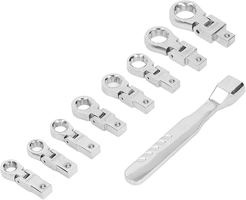 Miniatura 8 de Hilitand Juego de llaves de trinquete de cabeza flexible, juego de llaves de caja de acero vanadio para automoción industrial