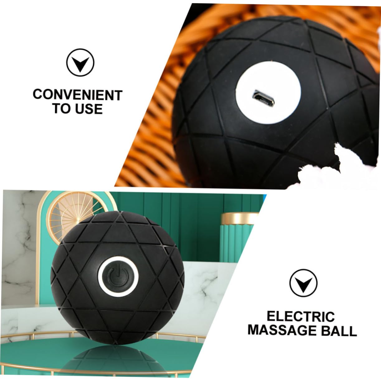 Healvian bola de masaje de vibración massage roller masajeadores eléctricos bola de vibrante de vibratoria electrica de recargable rodillo de pelota de yoga
