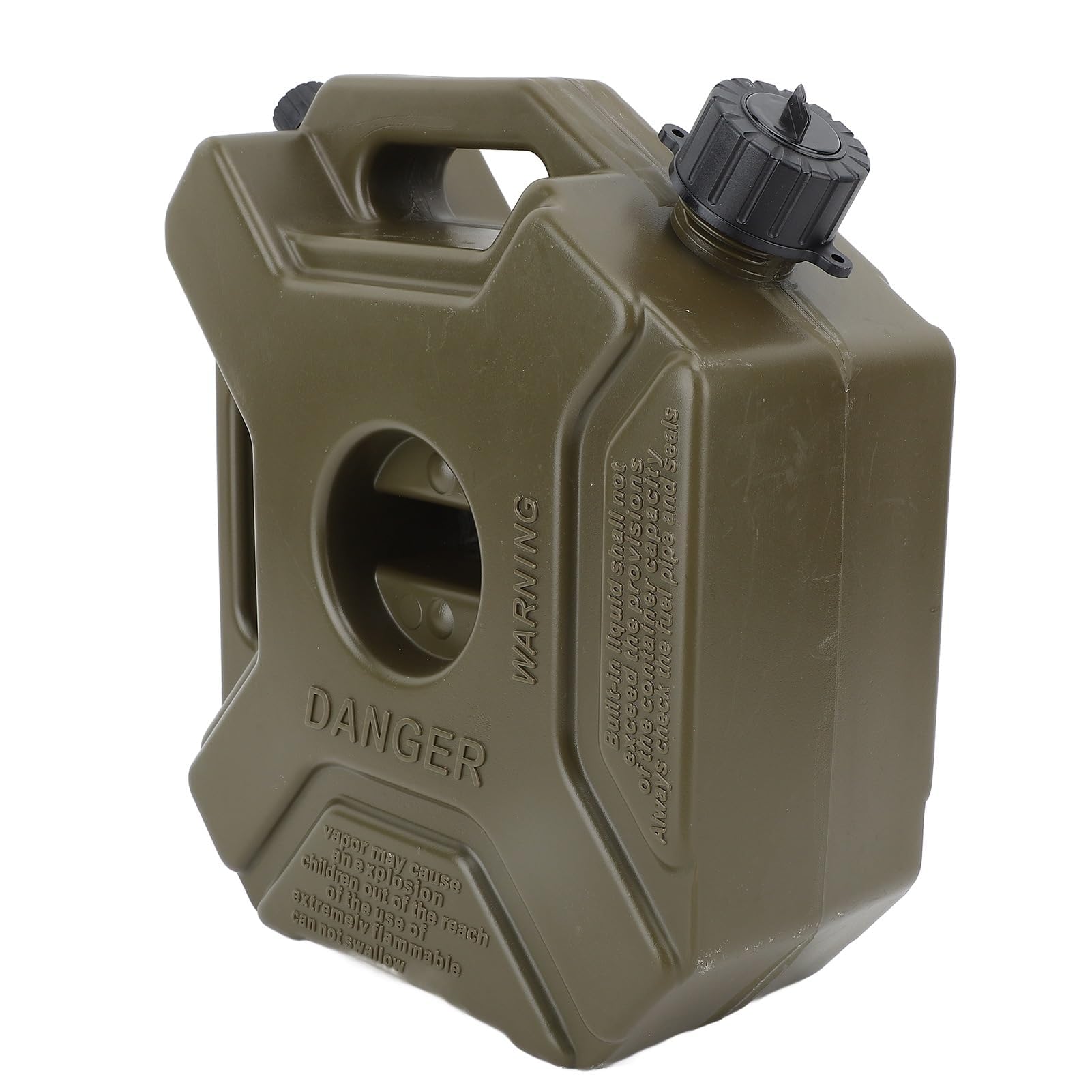 Latas de Almacenamiento de Gasolina, Lata de Almacenamiento de Gasolina, 5 Litros, 1,3 Galones, Tanque de Combustible de Repuesto Verde Portátil a Prueba de Golpes para (con