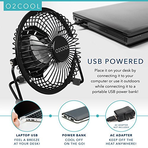 O2Cool 4 Inch Usb Personal Desk Fan thumb #4