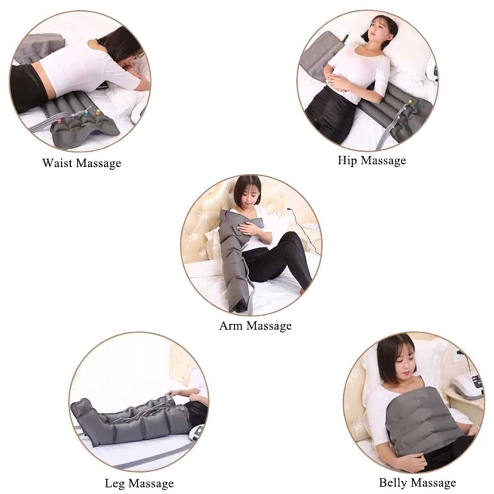Masajeador de piernas, masajeador de pies y Rodillas con compresión de Aire, Botas de Masaje para aliviar el Dolor, relajación Muscular, Regalos para Hombres y Mujeres