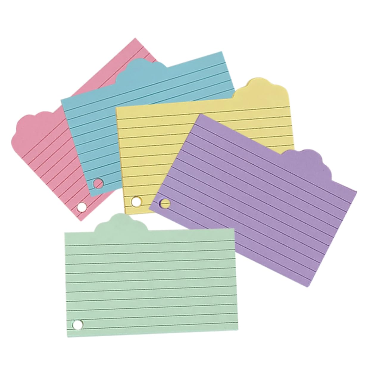 DOITOOL 5 Sätze Vokabelheft Aus Notizpapier Mehrfarbig Index Lehrreich Revision Registerkarten Lernkarten Wortkarten Karteikarten Zum Lernen Karteikarten in Großen Mengen 125 Blätter * 5