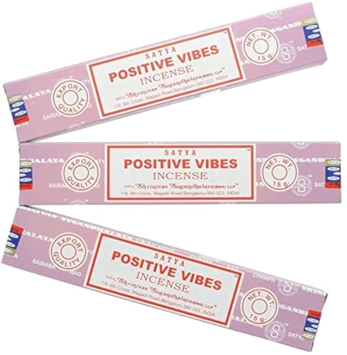 Satya Nag Champa Positive Vibes Incense Sticks - 3 Packs