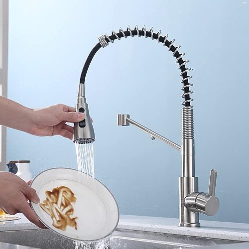 Miniatura 3 de Grifo de cocina con filtro de agua integrado, grifo de cocina comercial 3 en 1 con resorte preenjuague, boquilla de agua potable, rociador extraíble
