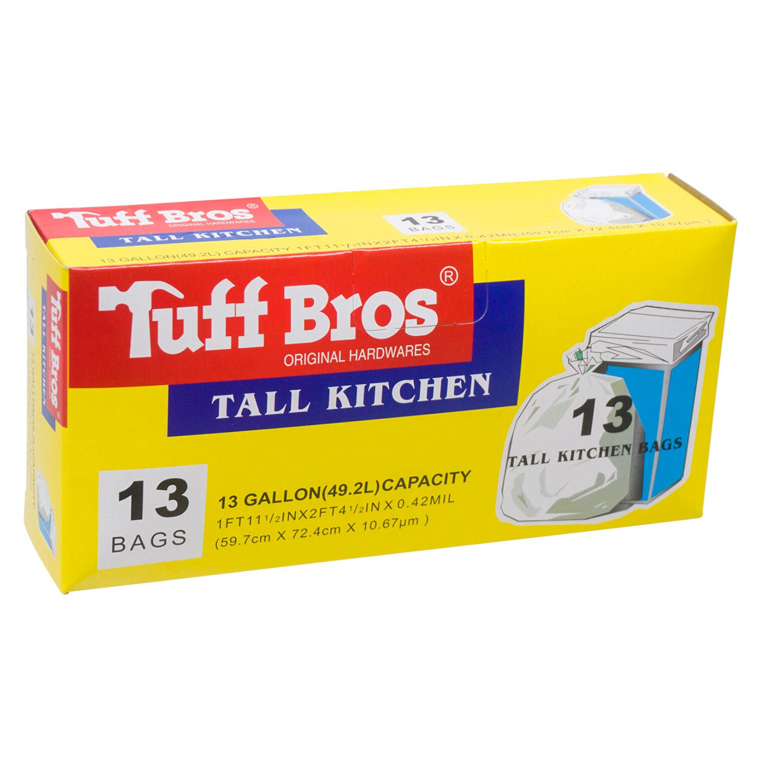 13ct Tall Kitchen Trash Bag- 49.2L