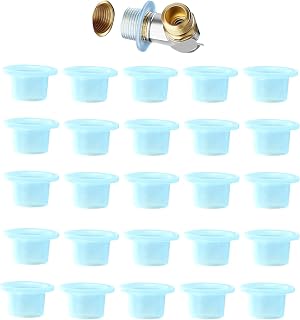 30 Pcs Faucet Washers, Blue Silicone Water Tap Leak-Proof Sealing Gasket for Kitchen and Water Pipe (Light Blue)