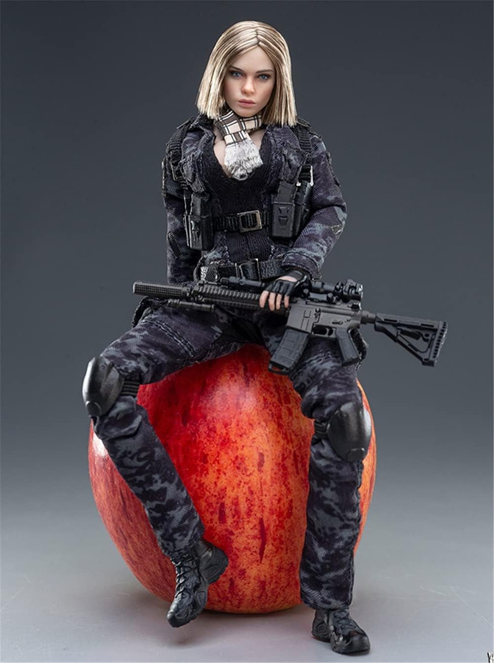 HiPlay 1/12 Scale Female Action Figure Set- Black MC Camouflage Women Soldier Villa, Head+Costume+Figure+Accessory Full Set - 6 inch Super Seamless Flexible Figure Doll Set055 : Everything Else