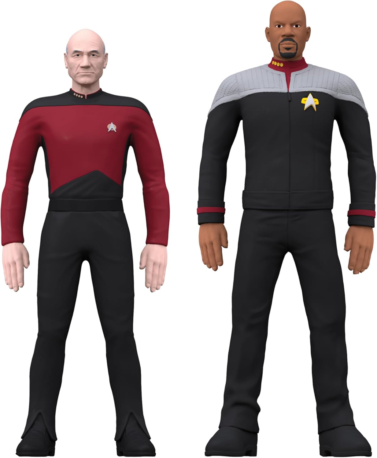 FleXfigs: Star Trek Captains - 4 Character Pack - Articulated Action Figures, Flex It - Pose It!, Collectible Toy Miniatures, Licensed, Kids Ages 3+