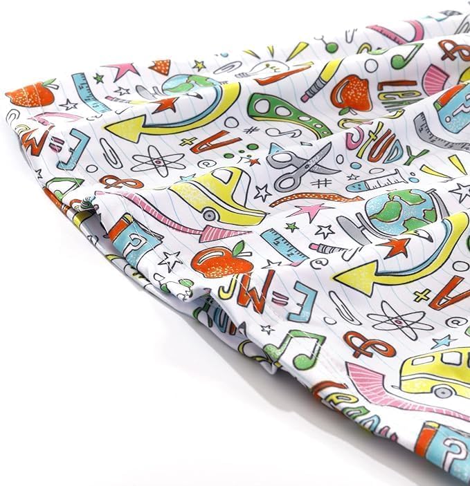 Toddler Girl Dress Back to School Pencil School Bus Print Dress Summer Outfits 3-8T - Image 5