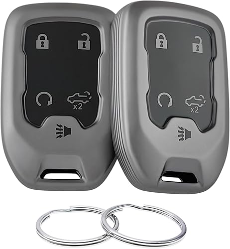 REPROTECTING Funda para llavero de TPU compatible con Chevrolet Silverado 1500 Silverado 2500 HD Silverado 3500 HD Silverado 3500 HD GMC Sierra 1500