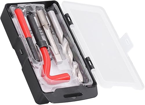 Miniatura 9 de Kit de reparación de roscas M14x1.0.197 in 15pcs un juego, kit de reparación de helicoidales de acero inoxidable HSS sólido HSS Kit de reparación de