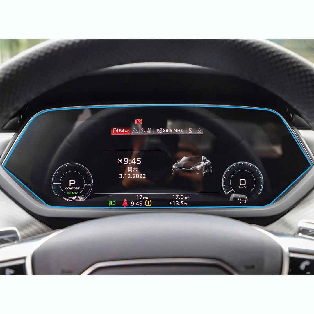 Folia Ochronna dla Audi RS e-tron GT 2022-2023, Nawigacja samochodowa GPS, ekran LCD, szkło hartowane, folia ochronna, akcesoria dla wnętrza samochodu (1 zestaw)