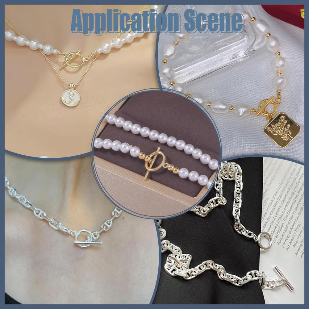 12 Ensembles Fermoirs à Bascule Anneau Et Barre Argent - 3 Tailles Acier Inoxydable Pour Bijoux - 13-18mm