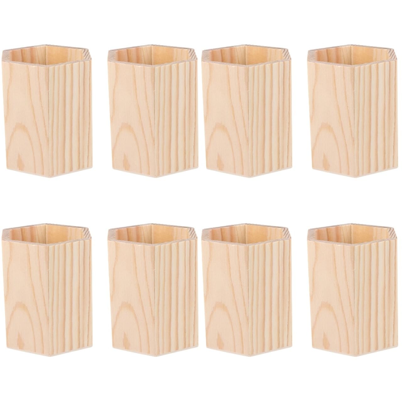 EXCEART Porte-stylo hexagonal en bois avec compartiment unique de 8,9 cm, organiseur de bureau pour bureau et maison, bricolage, peinture et graffiti